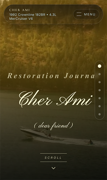 Cher ami restoration journal website preview